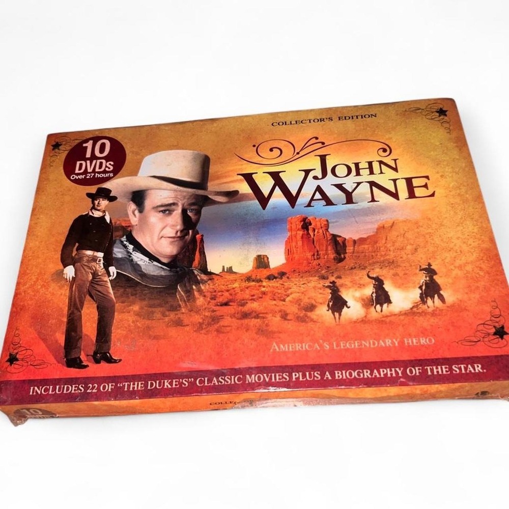John Wayne Collector's Edition 2010 10 DVD Set New Sealed Box Western Movies